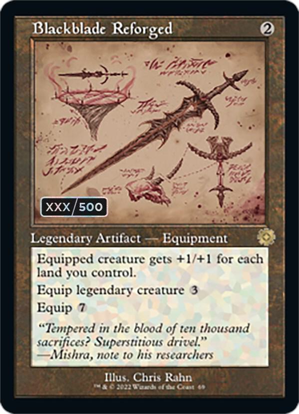 Blackblade Reforged (Schematic) (Serial Numbered) (69) [The Brothers' War Retro Artifacts]