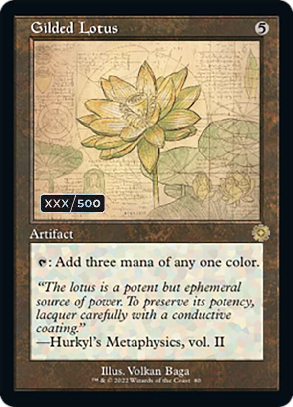 Gilded Lotus (Schematic) (Serial Numbered) (80) [The Brothers' War Retro Artifacts]