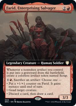 Farid, Enterprising Salvager (Extended Art) (60) [The Brothers' War Commander] [Extended Art]