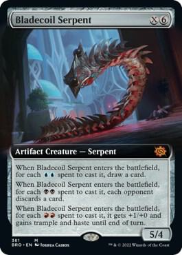 Bladecoil Serpent (Extended Art) (361) [The Brothers' War] [Extended Art]