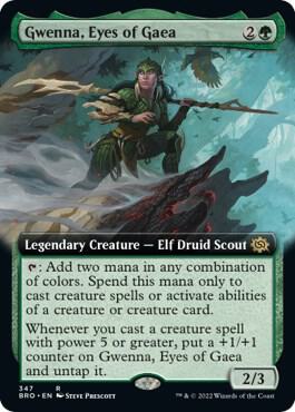 Gwenna, Eyes of Gaea (Extended Art) (347) [The Brothers' War] [Extended Art]
