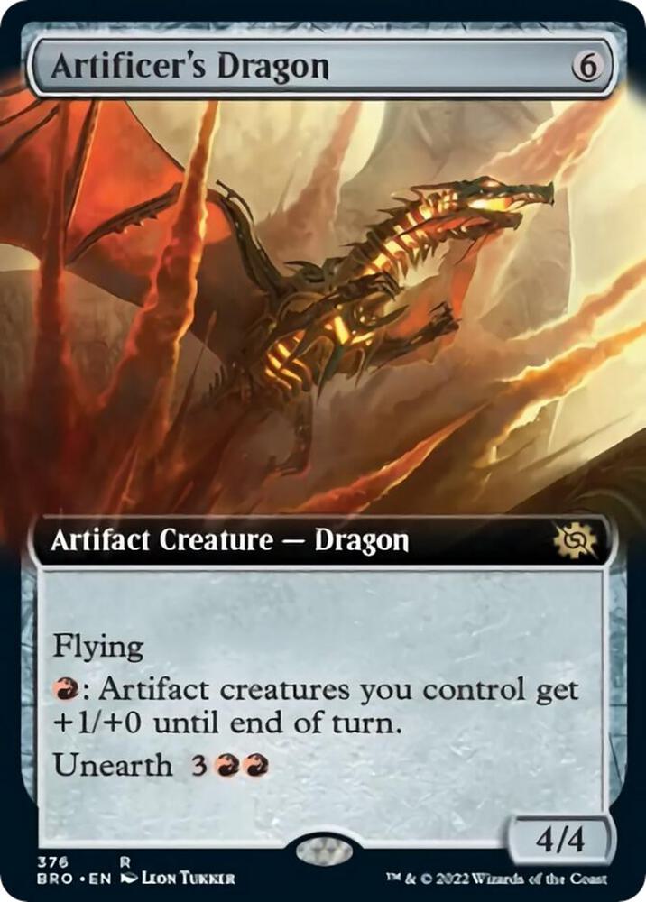 Artificer's Dragon (Extended Art) (376) [The Brothers' War] [Extended Art]