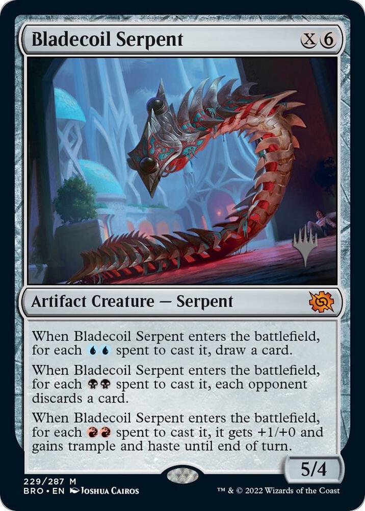 Bladecoil Serpent (229) [The Brothers' War Promos]