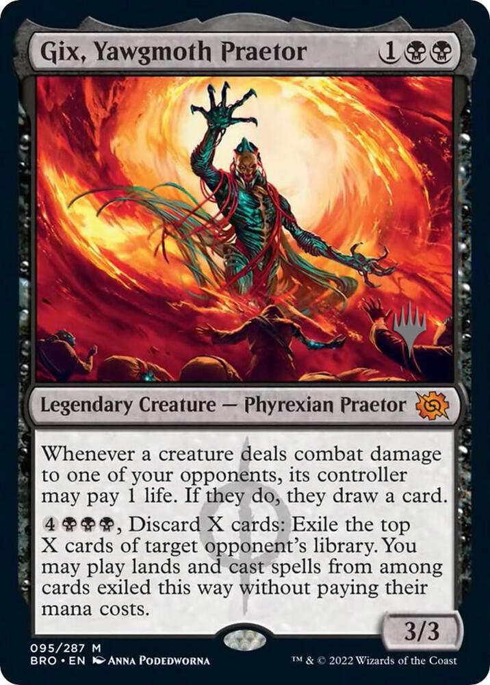 Gix, Yawgmoth Praetor (95) [The Brothers' War Promos]