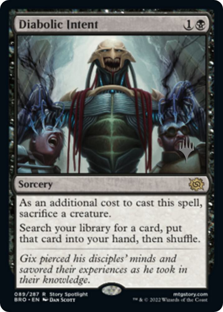 Diabolic Intent (89) [The Brothers' War Promos]