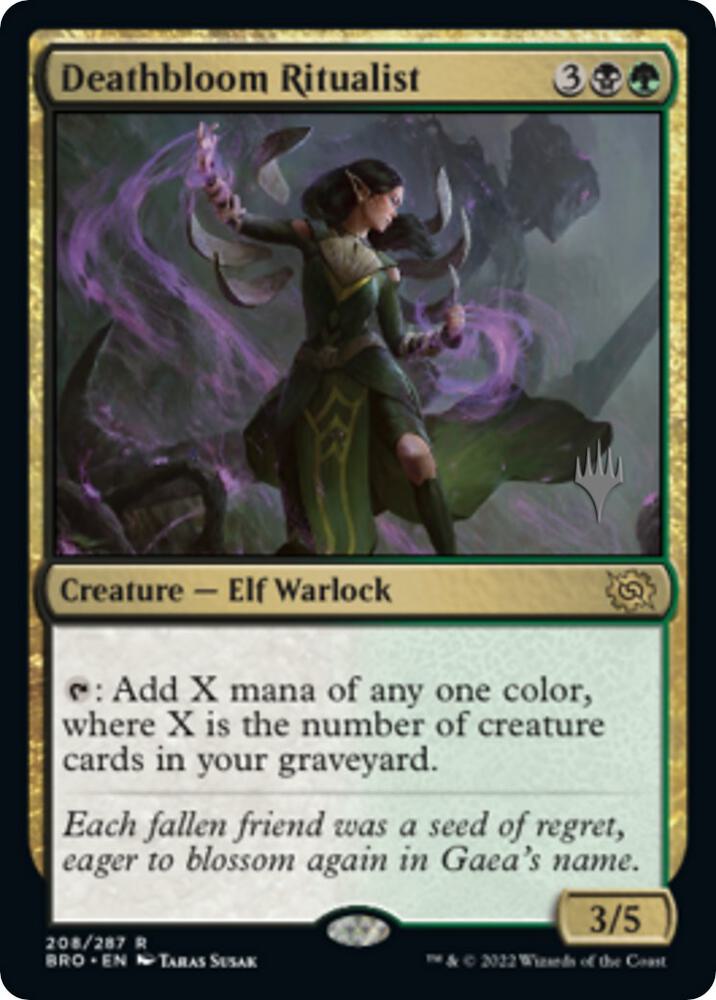Deathbloom Ritualist (208) [The Brothers' War Promos]