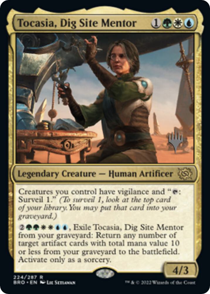 Tocasia, Dig Site Mentor (224) [The Brothers' War Promos]