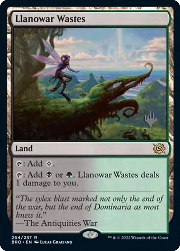 Llanowar Wastes (264) [The Brothers' War Promos]