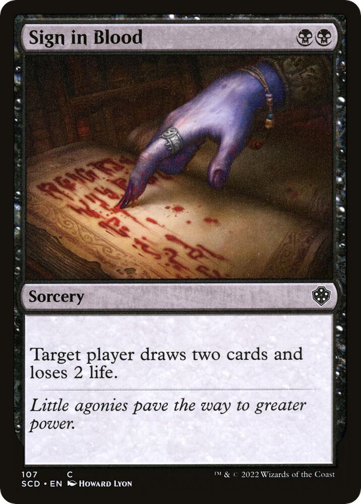 Sign in Blood (107) [Starter Commander Decks]