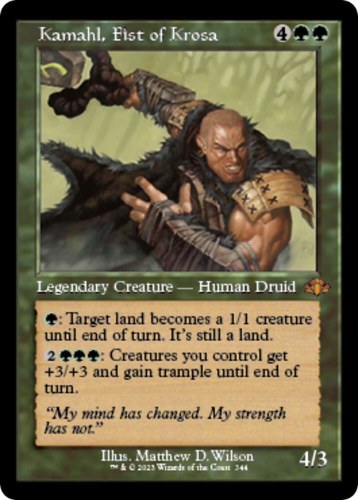 Kamahl, Fist of Krosa (Retro Frame) (344) [Dominaria Remastered]