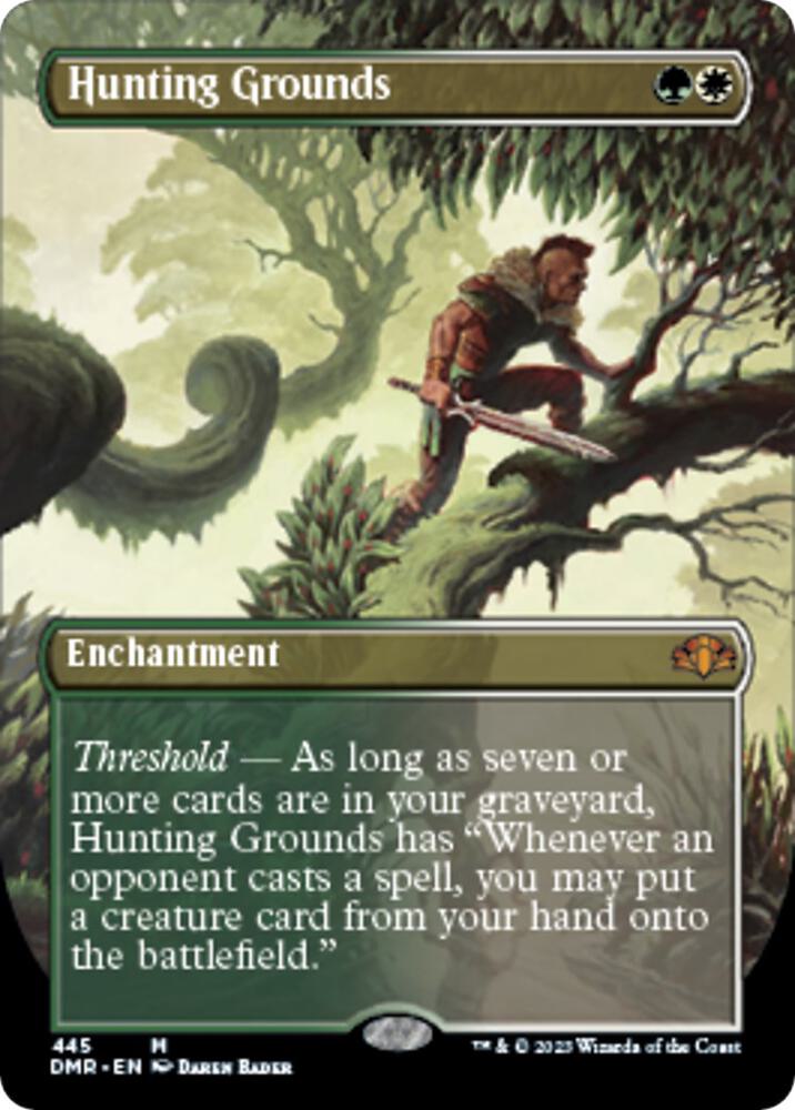 Hunting Grounds (Borderless) (445) [Dominaria Remastered] [Borderless]