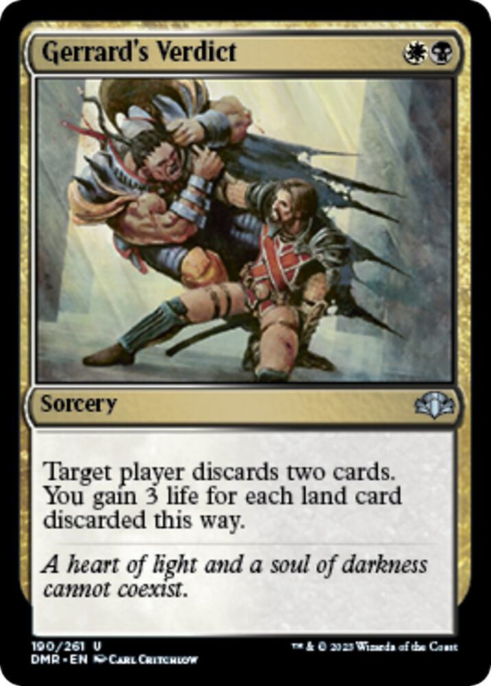 Gerrard's Verdict (190) [Dominaria Remastered]