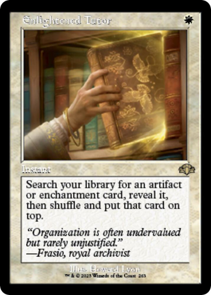 Enlightened Tutor (Retro Frame) (263) [Dominaria Remastered]