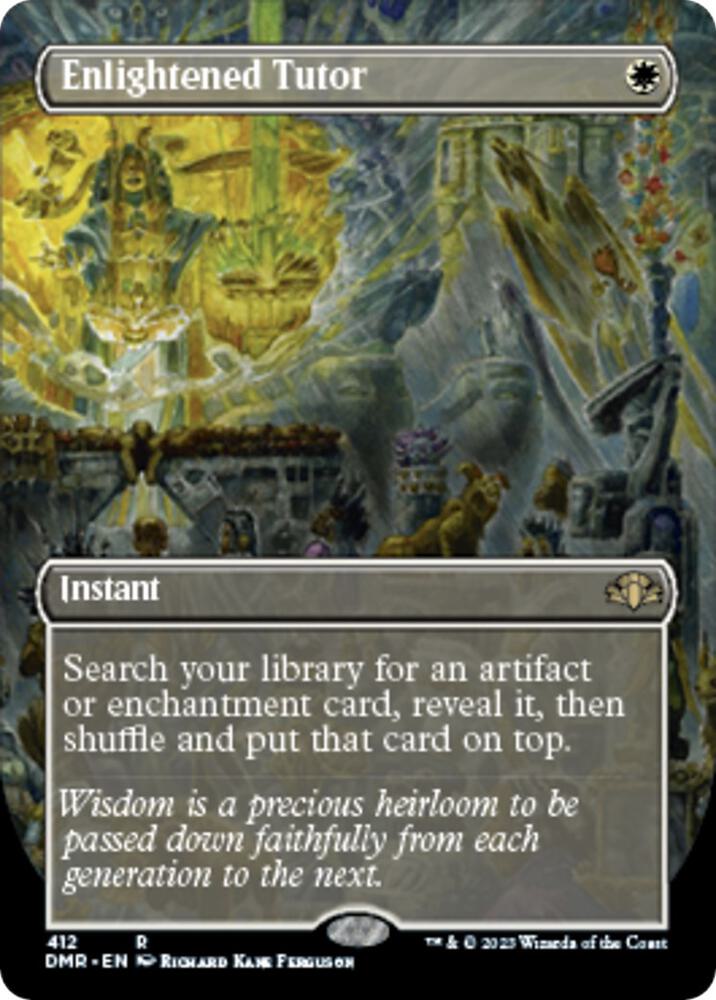 Enlightened Tutor (Borderless) (412) [Dominaria Remastered] [Borderless]