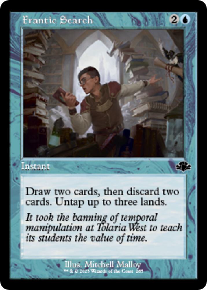 Frantic Search (Retro Frame) (285) [Dominaria Remastered]