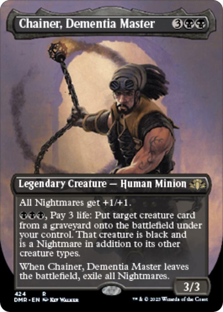 Chainer, Dementia Master (Borderless) (424) [Dominaria Remastered] [Borderless]