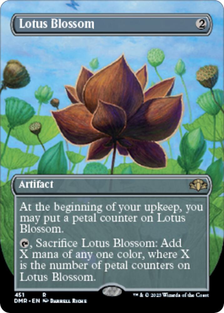 Lotus Blossom (Borderless) (451) [Dominaria Remastered] [Borderless]