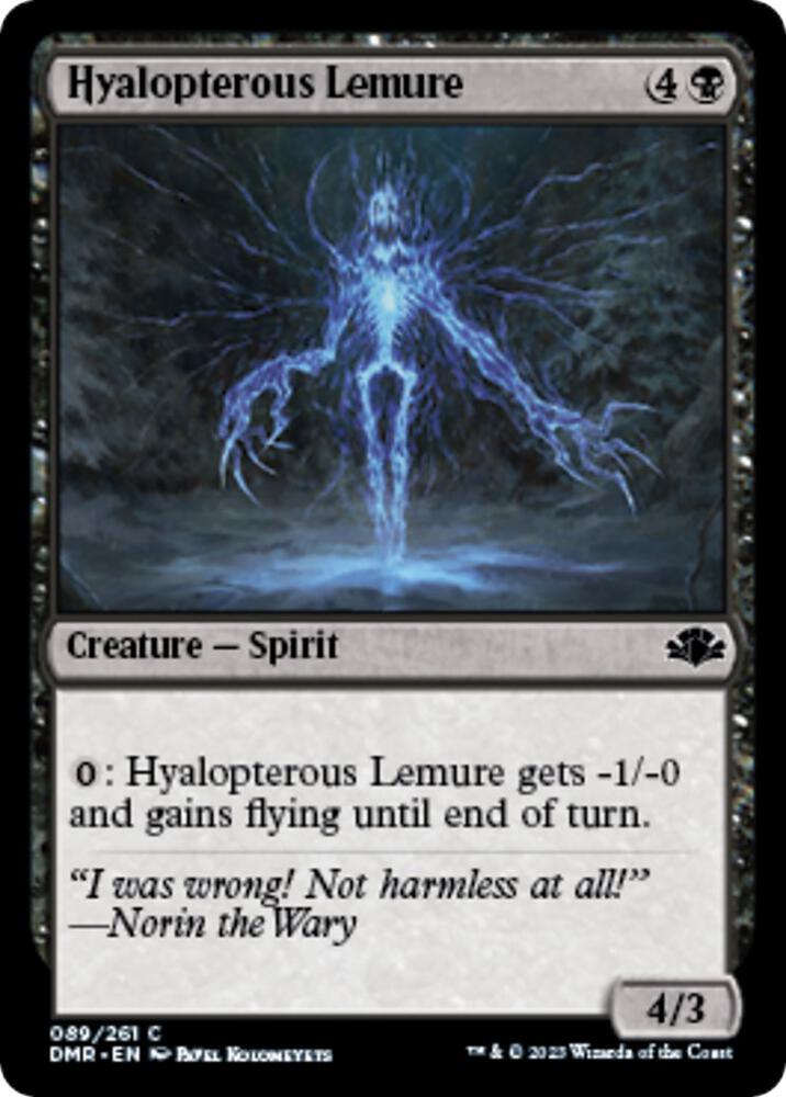 Hyalopterous Lemure (89) [Dominaria Remastered]