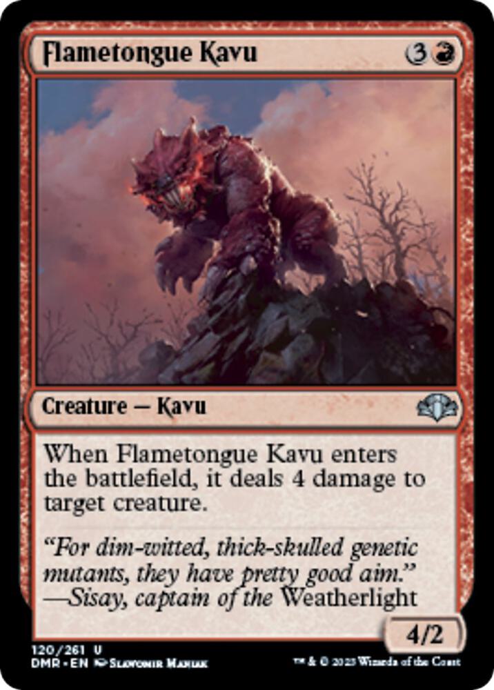Flametongue Kavu (120) [Dominaria Remastered]