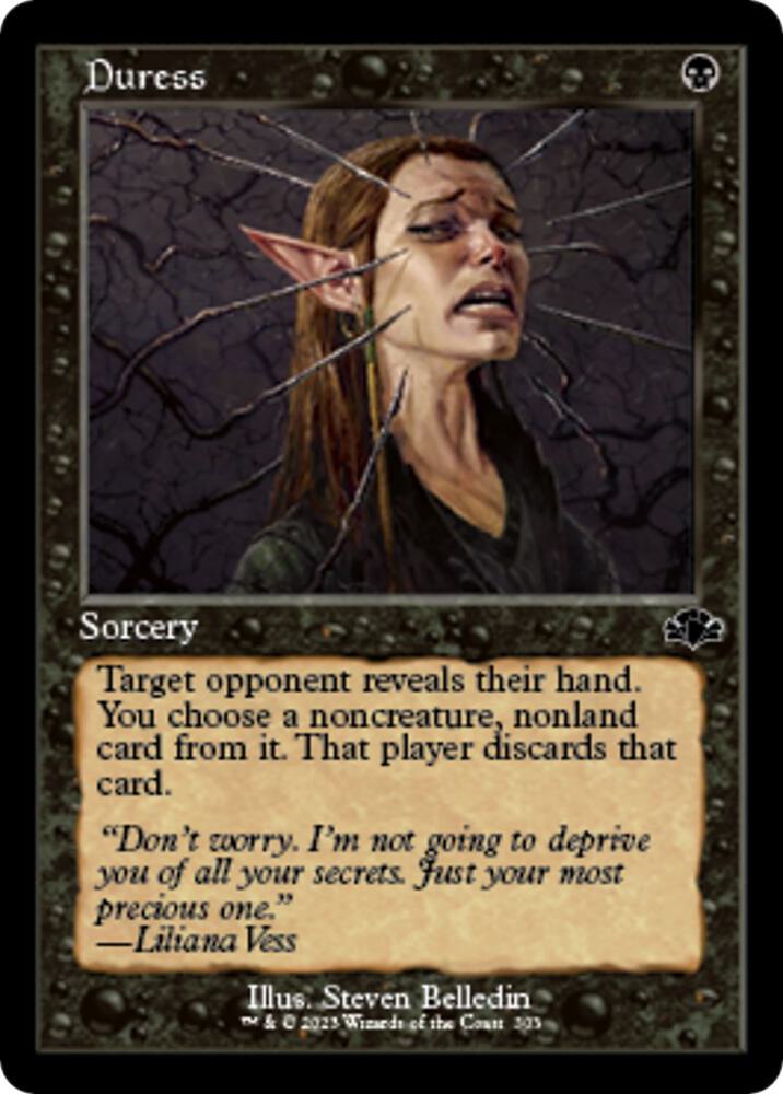 Duress (Retro Frame) (303) [Dominaria Remastered]