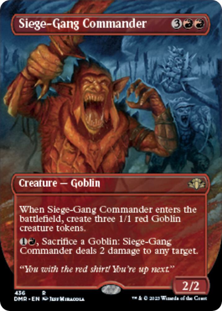 Siege-Gang Commander (Borderless) (436) [Dominaria Remastered] [Borderless]