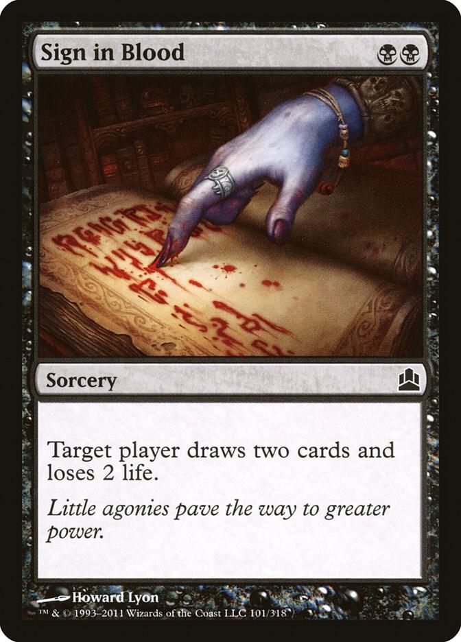 Sign in Blood (101) [Commander]