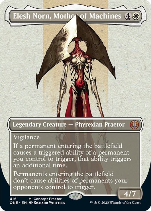 Elesh Norn, Mother of Machines (Concept Praetor) (416) [Phyrexia: All Will Be One] [Borderless]