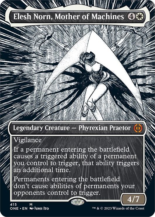Elesh Norn, Mother of Machines (Borderless) (415) [Phyrexia: All Will Be One] [Borderless]