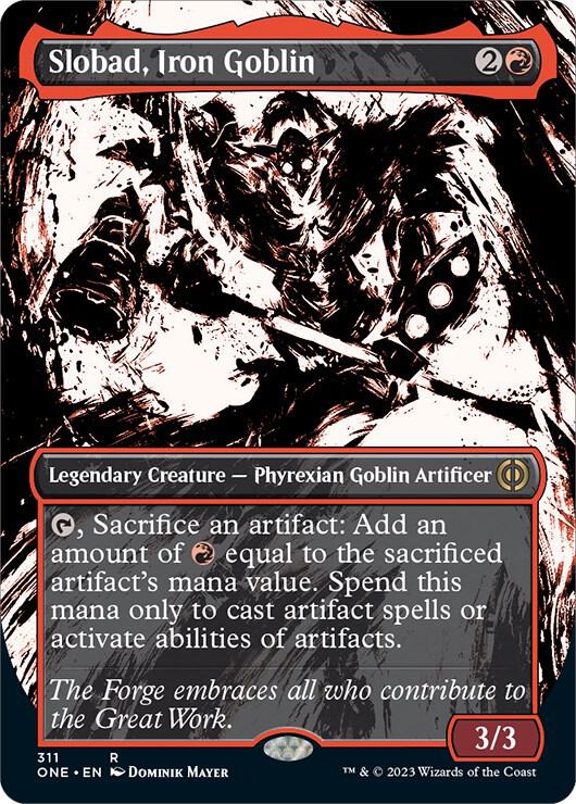 Slobad, Iron Goblin (Showcase) (311) [Phyrexia: All Will Be One] [Showcase, Borderless]