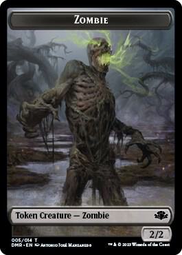 Zombie // Elemental Double-sided Token (5 // 6) [Dominaria Remastered]