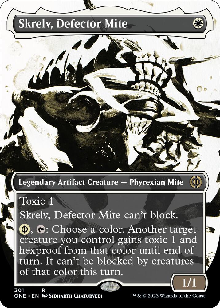 Skrelv, Defector Mite (Showcase) (301) [Phyrexia: All Will Be One] [Showcase, Borderless]