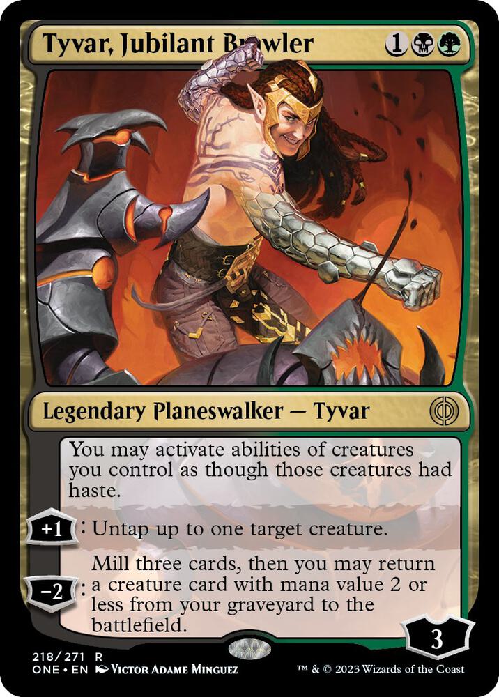 Tyvar, Jubilant Brawler (218) [Phyrexia: All Will Be One]