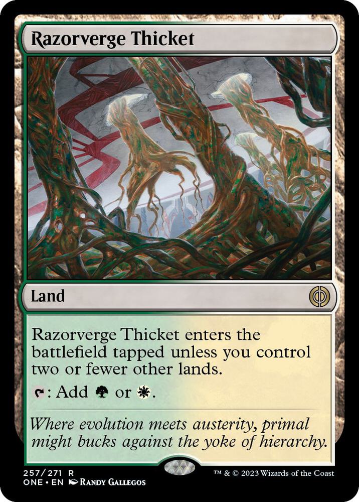Razorverge Thicket (257) [Phyrexia: All Will Be One]