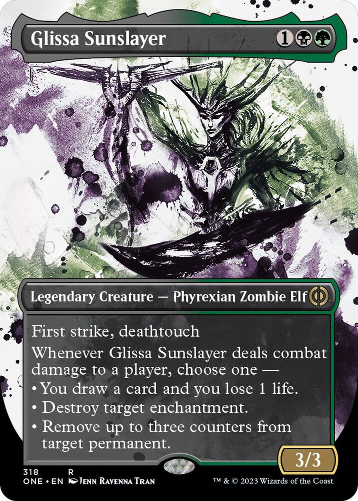 Glissa Sunslayer (Showcase) (318) [Phyrexia: All Will Be One] [Showcase, Borderless]