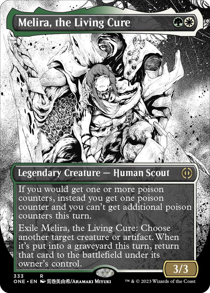 Melira, the Living Cure (Borderless) (333) [Phyrexia: All Will Be One] [Showcase, Borderless]