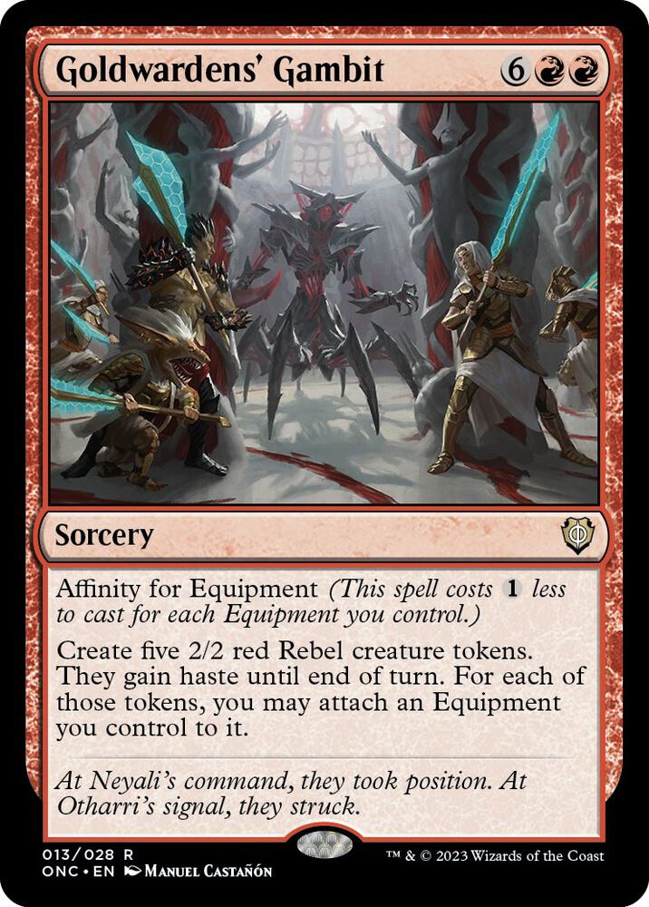 Goldwardens' Gambit (13) [Phyrexia: All Will Be One Commander]