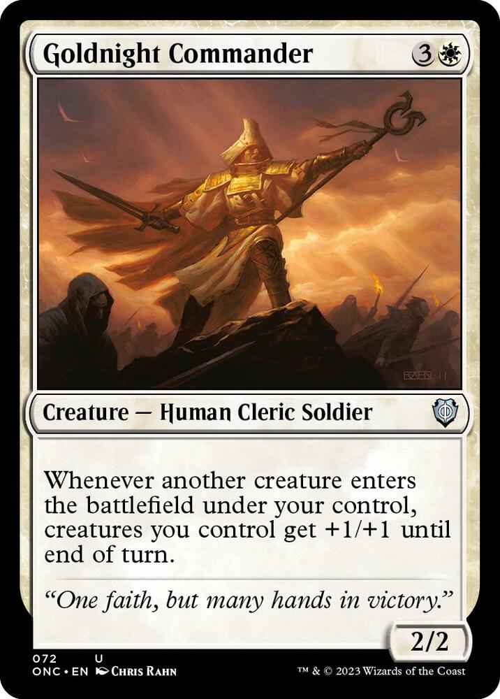 Goldnight Commander (72) [Phyrexia: All Will Be One Commander]