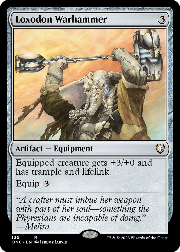 Loxodon Warhammer (135) [Phyrexia: All Will Be One Commander]