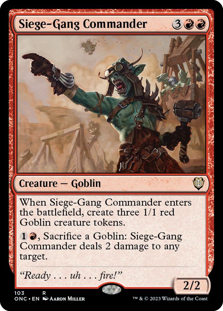 Siege-Gang Commander (103) [Phyrexia: All Will Be One Commander]