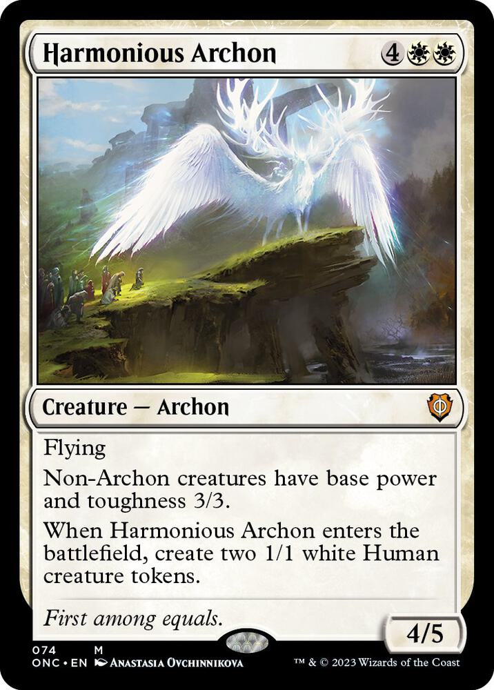 Harmonious Archon (74) [Phyrexia: All Will Be One Commander]