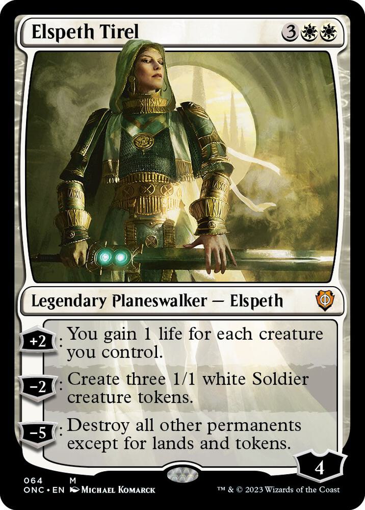 Elspeth Tirel (64) [Phyrexia: All Will Be One Commander]