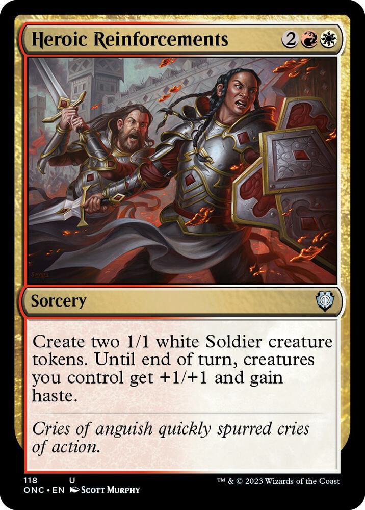 Heroic Reinforcements (118) [Phyrexia: All Will Be One Commander]