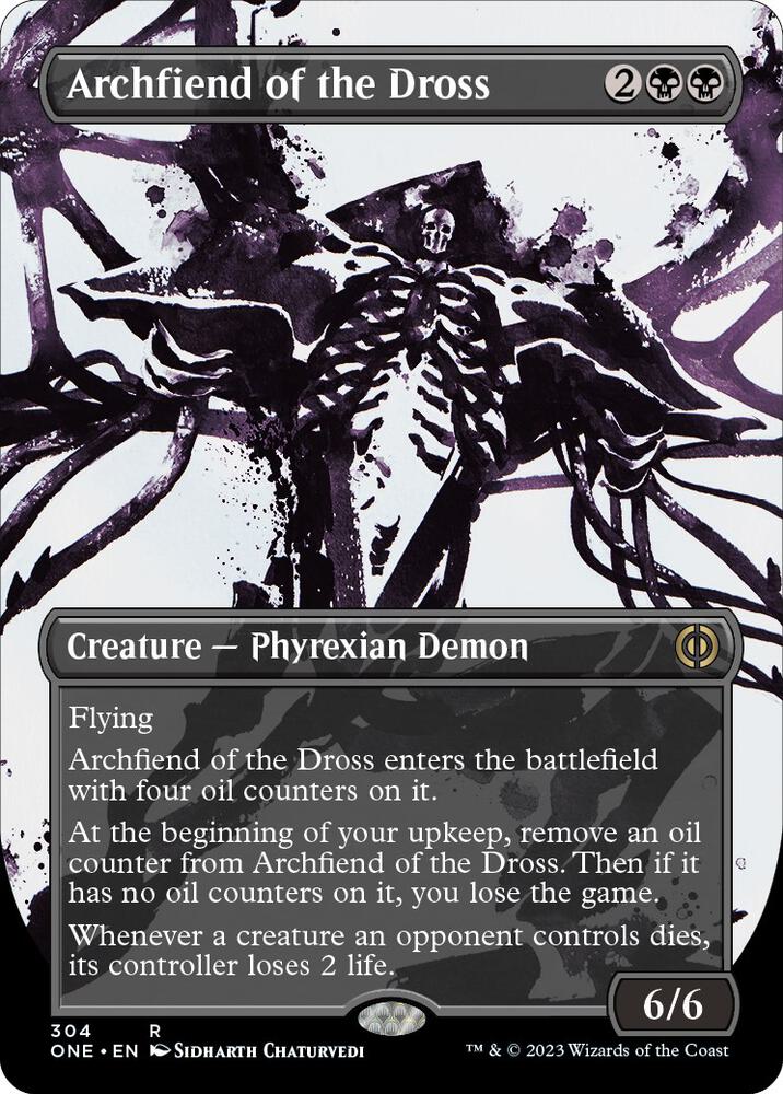 Archfiend of the Dross (Showcase) (304) [Phyrexia: All Will Be One] [Showcase, Borderless]