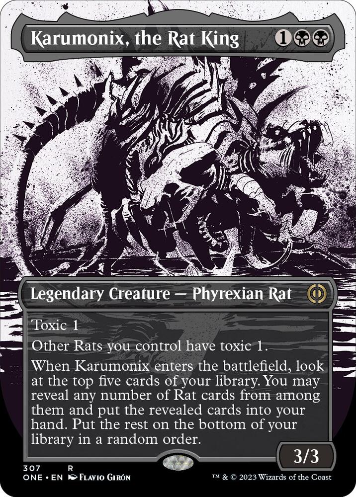 Karumonix, the Rat King (Showcase) (307) [Phyrexia: All Will Be One] [Showcase, Borderless]