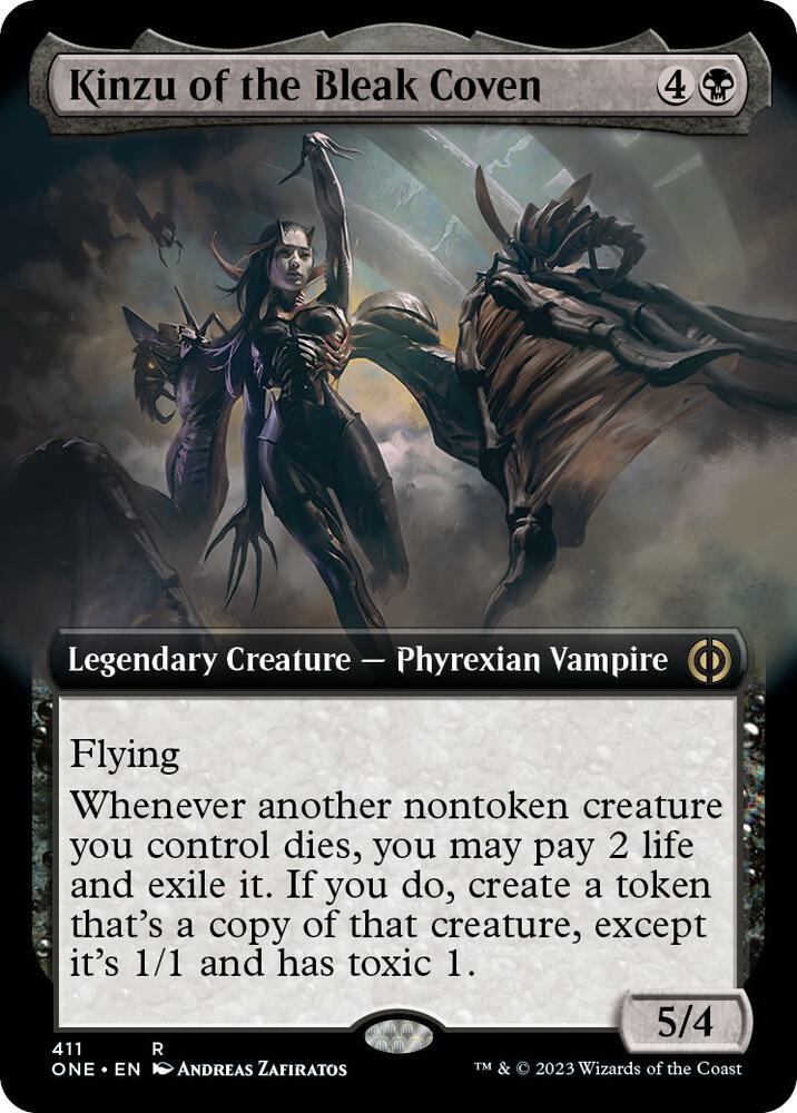 Kinzu of the Bleak Coven (Extended Art) (411) [Phyrexia: All Will Be One] [Extended Art]