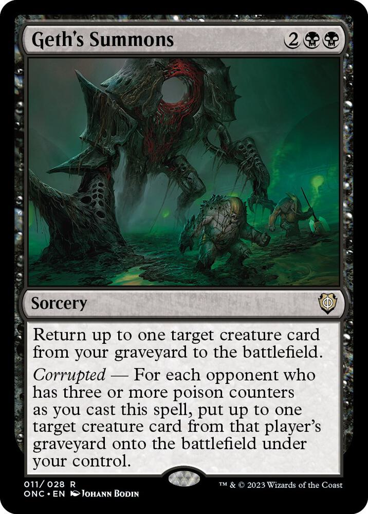 Geth's Summons (11) [Phyrexia: All Will Be One Commander]