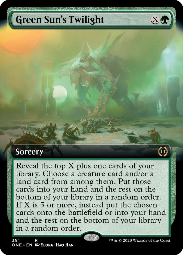 Green Sun's Twilight (Extended Art) (391) [Phyrexia: All Will Be One] [Extended Art]