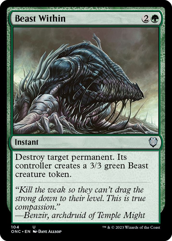 Beast Within (104) [Phyrexia: All Will Be One Commander]