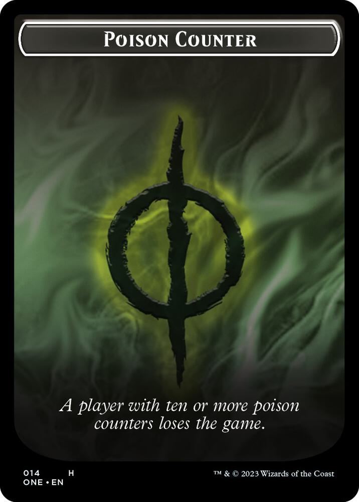 Poison Counter // Beast Double-Sided Token (14 // 13) [Phyrexia: All Will Be One Commander]