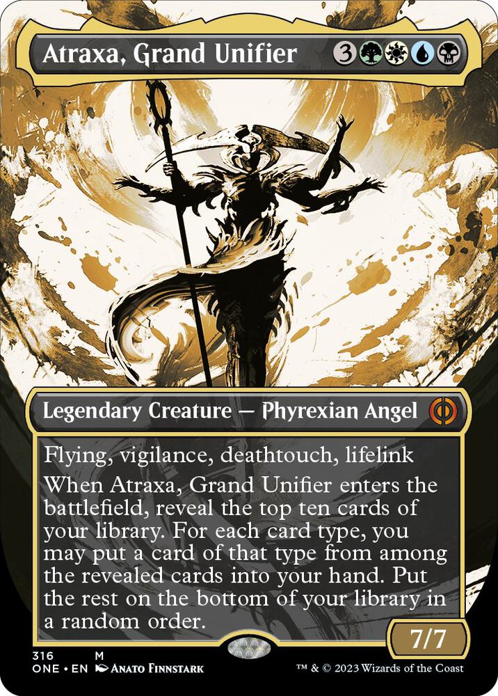 Atraxa, Grand Unifier (Showcase) (316) [Phyrexia: All Will Be One] [Showcase, Borderless]